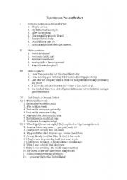 English worksheet: Present Perfect