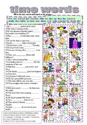 English Worksheet: time words