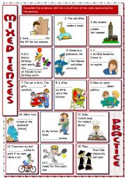 Mixed tenses practice (2) *B&W* + KEY