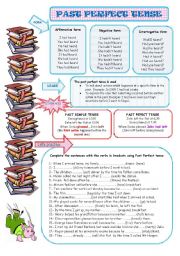 English Worksheet: PAST PERFECT TENSE