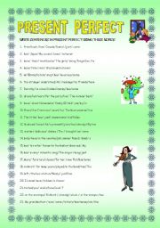 English Worksheet: PRESENT PERFECT