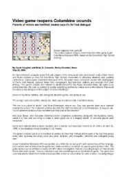 English Worksheet: columbine school shooting
