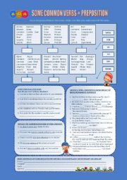 Some Common Verbs + Preposition