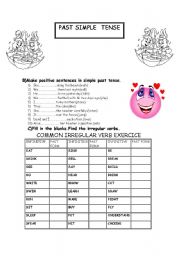 English worksheet: Simple past worksheet