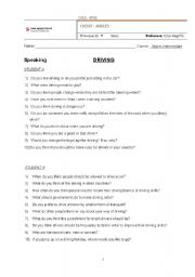 English Worksheet: Driving