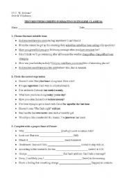 English worksheet: test business