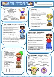 English Worksheet: TO BE - PAST SIMPLE