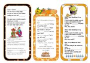 English Worksheet: Halloween Bookmarks