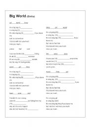 English worksheet: Big world