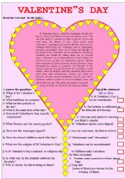 this  worksheet dedicated to the nice Holiday- St/ Valentines Day!