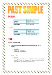 English worksheet: Past simple: theory, examples and exercises! 4 pages!