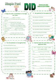 English Worksheet: Simple Past Activities