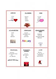 English Worksheet: St.Valentines taboo game