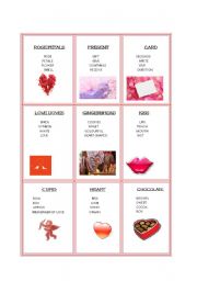 English Worksheet: St. Valentine Day taboo game part 2