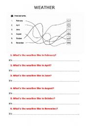 English worksheet: weather