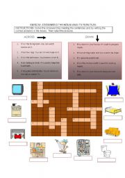 English worksheet: crossword