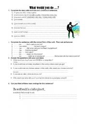 English Worksheet: What would you do - worksheet - 2nd conditional