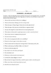 English Worksheet: My Fair Lady