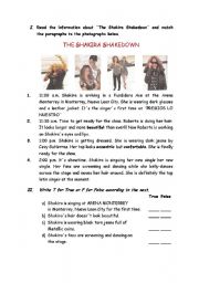 English Worksheet: THE SHAKIRA SHAKEDOWN