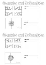 English Worksheet: Countries