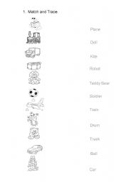 English Worksheet: toys 