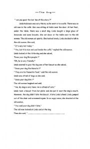 English Worksheet: The DOg
