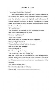 English Worksheet: The DOg