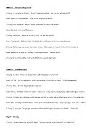 English worksheet: Dialogue Practice