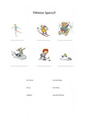 English Worksheet: winter sports