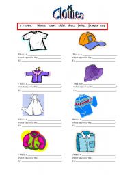 English Worksheet: clothes