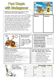 English Worksheet: Past Simple with Madagascar.