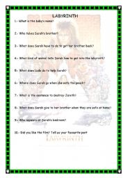 English worksheet: Labrynth