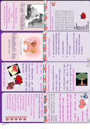 English Worksheet: Valentines day minibook :poems, fingerplay poem,word search,written activity.