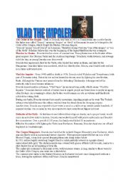 English Worksheet: Vlad the impaler ws