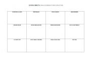 English worksheet: School objects