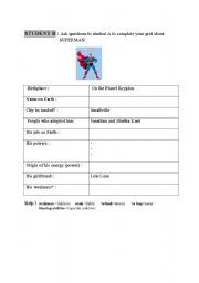 English worksheet: pair work 