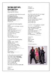 English Worksheet: The Time, Black eyed peas