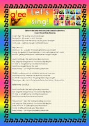 English Worksheet: GLEE SERIES  SONGS FOR CLASS! S01E01  FOUR SONGS  FULLY EDITABLE WITH KEY!