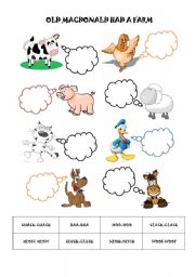 English Worksheet: Old Macdonald had a farm