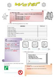 English Worksheet: Water