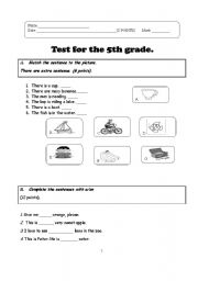 English worksheet: Great test!!