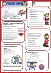 English Worksheet: PRESENT SIMPLE