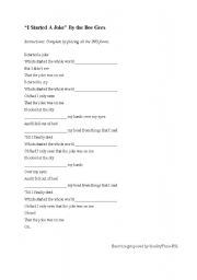 English Worksheet: fill in the gaps