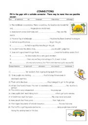 English Worksheet: Connectors