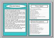 English Worksheet: Uxia and Catuxa. Reading comprehension.