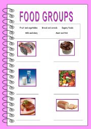 English Worksheet: Food groups