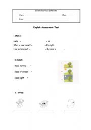 English worksheet: Greetings