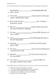 English worksheet: Past Tense Sheet