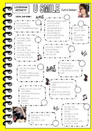 one time by Justin Bieber - ESL worksheet by white_dove