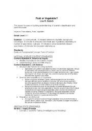 English worksheet: Fruit